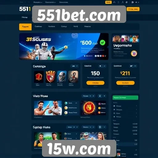Avaliação da interface do site 551bet